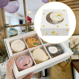 Maxbell Cupcake Box with Window Put 4 Cupcakes for Small Cakes Biscuit Cupcakes