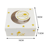 Maxbell Cupcake Box with Window Put 4 Cupcakes for Small Cakes Biscuit Cupcakes