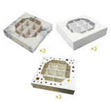 Maxbell Paper Chocolate Packaging Box Cookie Boxes for Celebration Birthday Carnival Star marble