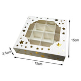 Maxbell Paper Chocolate Packaging Box Cookie Boxes for Celebration Birthday Carnival Star marble