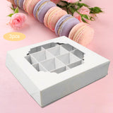 Maxbell Paper Chocolate Packaging Box Cookie Boxes for Celebration Birthday Carnival White