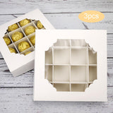 Maxbell Paper Chocolate Packaging Box Cookie Boxes for Celebration Birthday Carnival White