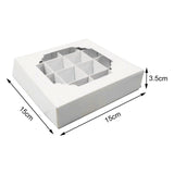 Maxbell Paper Chocolate Packaging Box Cookie Boxes for Celebration Birthday Carnival White