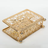 Maxbell Creative Tabletop Napkin Holder Tissue Holder for Dining Table Decoration Aureate