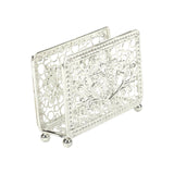 Maxbell Creative Tabletop Napkin Holder Tissue Holder for Dining Table Decoration Argent