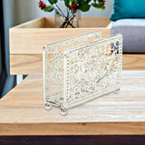 Maxbell Creative Tabletop Napkin Holder Tissue Holder for Dining Table Decoration Argent