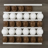 Maxbell Wall Mount Coffee Pod Holder Space Saving Storage Rack for Bar Kitchen Hotel White