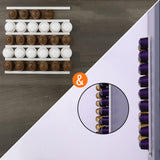 Maxbell Wall Mount Coffee Pod Holder Organizer for Countertop Coffee White