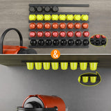 Maxbell Wall Mount Coffee Pod Holder Organizer for Countertop Coffee Black
