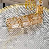 Maxbell Divided Serving Dishes Dried Fruit Plate Nuts Tray for Snacks Brown 3 Grids