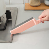 Maxbell Multifunctional Cleaning Brush Durable Shower for Countertop Home Corner Pink