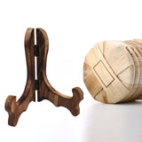 Maxbell Easel Plate Display Photo Holder Stand for Picture Frames Photo Easel Decor Brown