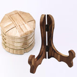 Maxbell Easel Plate Display Photo Holder Stand for Picture Frames Photo Easel Decor Brown