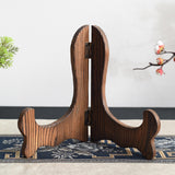 Maxbell Easel Plate Display Photo Holder Stand for Picture Frames Photo Easel Decor Brown