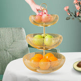 Maxbell Round Countertop Storage Tray Table Bathroom Vegetable Fruit Basket Bowl