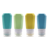 Maxbell Silicone Travel Bottle Leakproof Squeezable Portable for Soap Lotion Shampoo 4Pcs