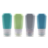 Maxbell Silicone Travel Bottle Leakproof Squeezable Portable for Soap Lotion Shampoo 4Pcs