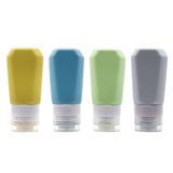 Maxbell Silicone Travel Bottle Leakproof Squeezable Portable for Soap Lotion Shampoo 4Pcs