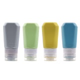 Maxbell Silicone Travel Bottle Leakproof Squeezable Portable for Soap Lotion Shampoo 4Pcs