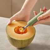 Maxbell Multifunctional Fruit Melon Baller Spoon Kitchen Tools Portable for Sorbet White