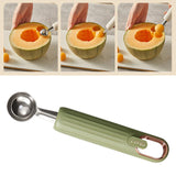 Maxbell Multifunctional Fruit Melon Baller Spoon Kitchen Tools Portable for Sorbet Green