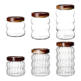 Maxbell Storage Jar with Airtight Lid Transparent Food Storage Canisters for Kitchen 340ML thread