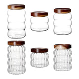 Maxbell Storage Jar with Airtight Lid Transparent Food Storage Canisters for Kitchen 340ML thread