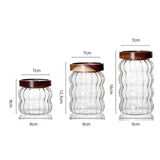 Maxbell Storage Jar with Airtight Lid Transparent Food Storage Canisters for Kitchen 340ML thread