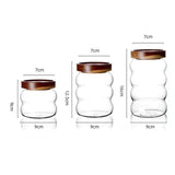 Maxbell Storage Jar with Airtight Lid Transparent Food Storage Canisters for Kitchen 340ML thread