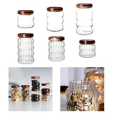 Maxbell Storage Jar with Airtight Lid Transparent Food Storage Canisters for Kitchen 340ML thread