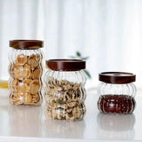 Maxbell Storage Jar with Airtight Lid Transparent Food Storage Canisters for Kitchen 340ML thread