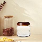 Maxbell Storage Jar with Airtight Lid Transparent Food Storage Canisters for Kitchen 340ML thread