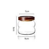 Maxbell Storage Jar with Airtight Lid Transparent Food Storage Canisters for Kitchen 340ML thread