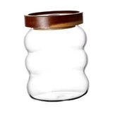 Maxbell Storage Jar with Airtight Lid Transparent Food Storage Canisters for Kitchen 550ML thread