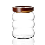 Maxbell Storage Jar with Airtight Lid Transparent Food Storage Canisters for Kitchen 550ML thread