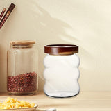 Maxbell Storage Jar with Airtight Lid Transparent Food Storage Canisters for Kitchen 550ML thread