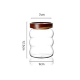 Maxbell Storage Jar with Airtight Lid Transparent Food Storage Canisters for Kitchen 550ML thread