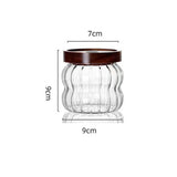 Maxbell Storage Jar with Airtight Lid Transparent Food Storage Canisters for Kitchen 340ML vertical