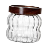 Maxbell Storage Jar with Airtight Lid Transparent Food Storage Canisters for Kitchen 340ML vertical