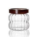 Maxbell Storage Jar with Airtight Lid Transparent Food Storage Canisters for Kitchen 340ML vertical