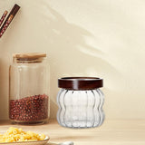 Maxbell Storage Jar with Airtight Lid Transparent Food Storage Canisters for Kitchen 340ML vertical