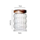 Maxbell Storage Jar with Airtight Lid Transparent Food Storage Canisters for Kitchen 550ML vertical