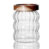 Maxbell Storage Jar with Airtight Lid Transparent Food Storage Canisters for Kitchen 550ML vertical