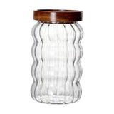 Maxbell Storage Jar with Airtight Lid Transparent Food Storage Canisters for Kitchen 700ML vertical