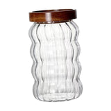 Maxbell Storage Jar with Airtight Lid Transparent Food Storage Canisters for Kitchen 700ML vertical