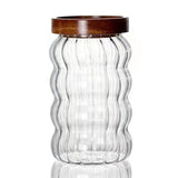 Maxbell Storage Jar with Airtight Lid Transparent Food Storage Canisters for Kitchen 700ML vertical