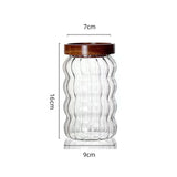 Maxbell Storage Jar with Airtight Lid Transparent Food Storage Canisters for Kitchen 700ML vertical