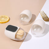Maxbell Creative Toothpick Box with Lid Egg Shape for Dinner Table Hotel Decoration
