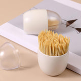 Maxbell Creative Toothpick Box with Lid Egg Shape for Dinner Table Hotel Decoration