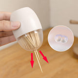 Maxbell Creative Toothpick Box with Lid Egg Shape for Dinner Table Hotel Decoration